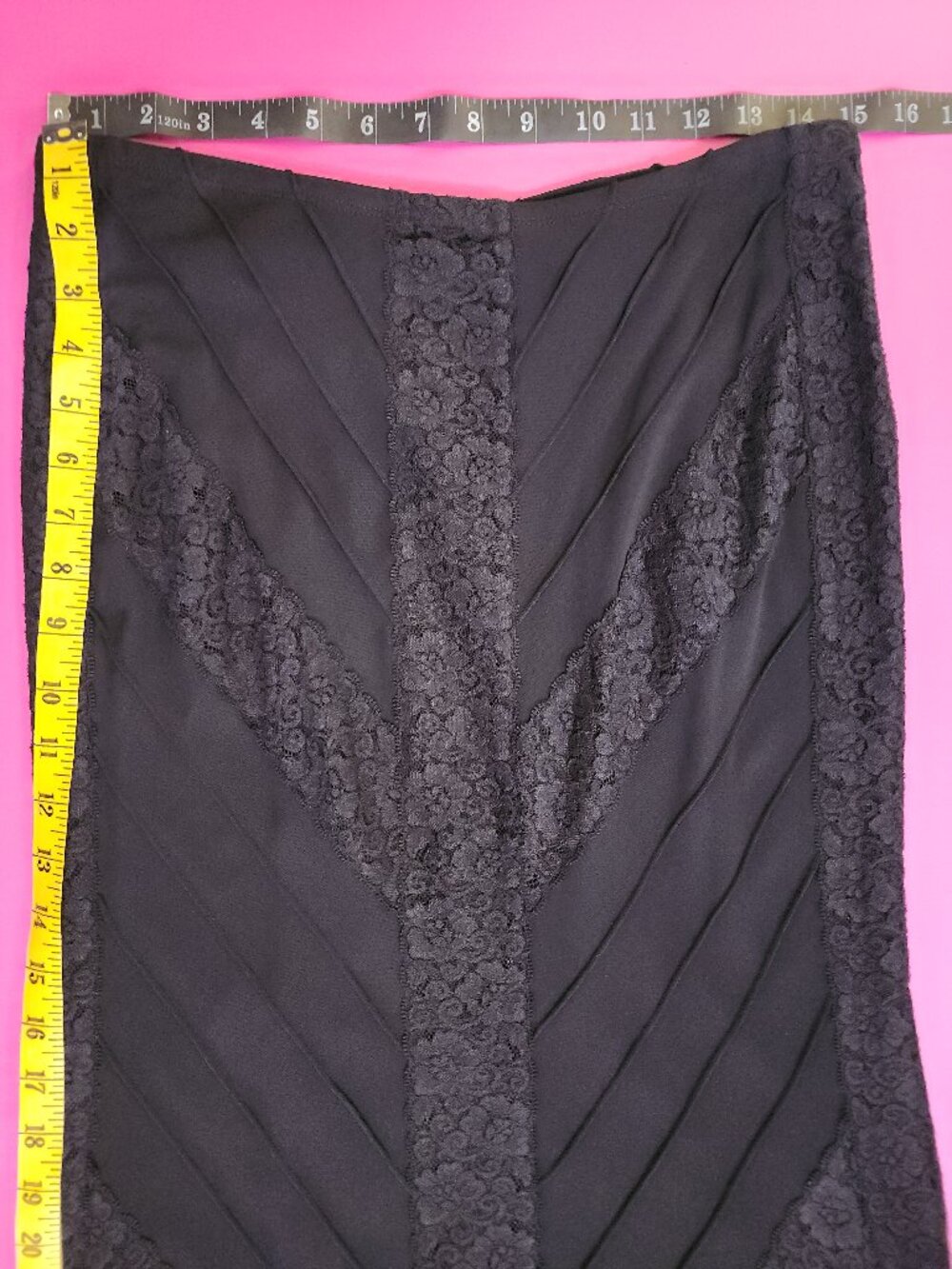 Black Maxi Skirt - Lace and Chiffon - Size Small - Picture 6 of 8